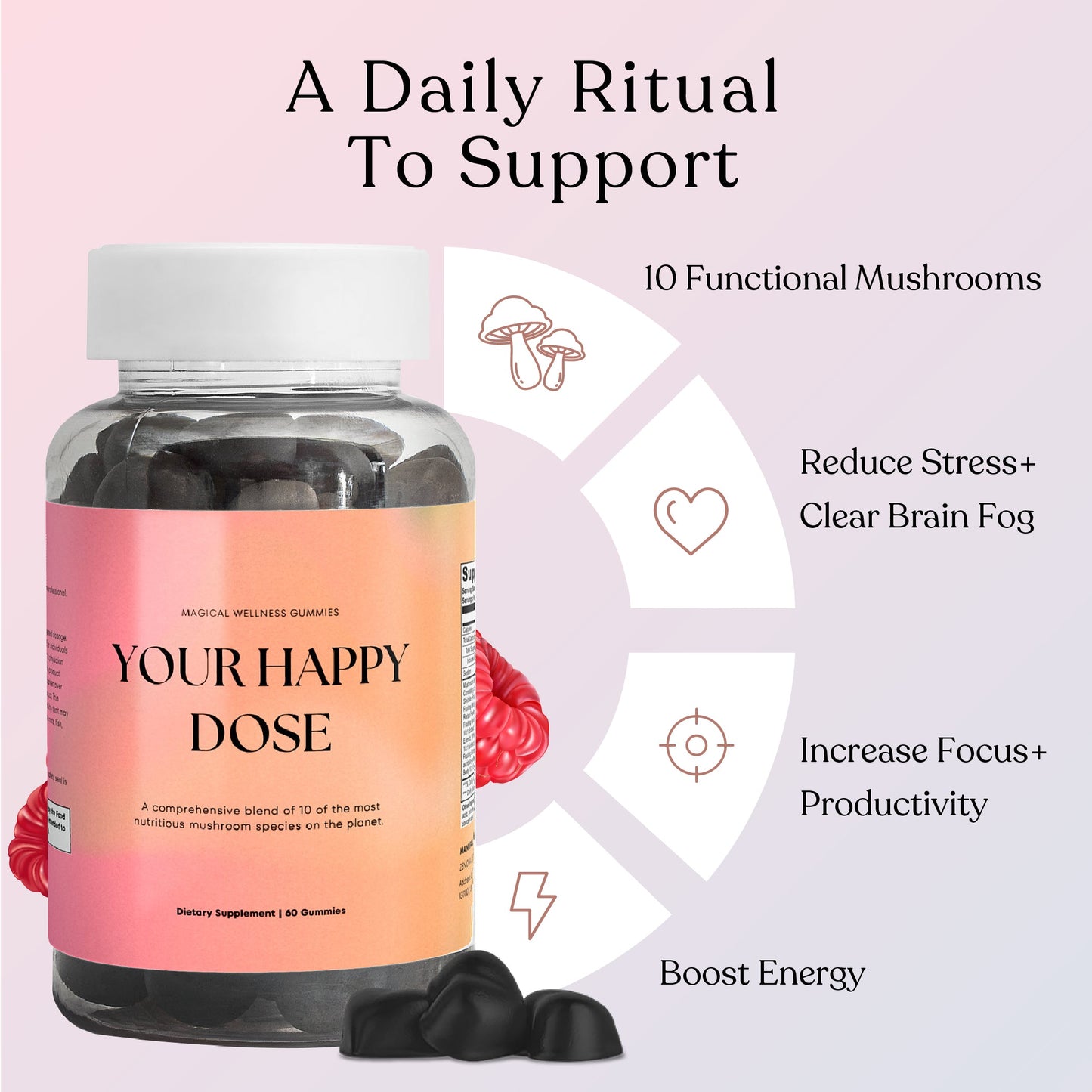 Happy Dose Mushroom Gummies